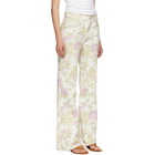 Citizens of Humanity Off-White & Pink Kimberly 70's Flare Jeans
