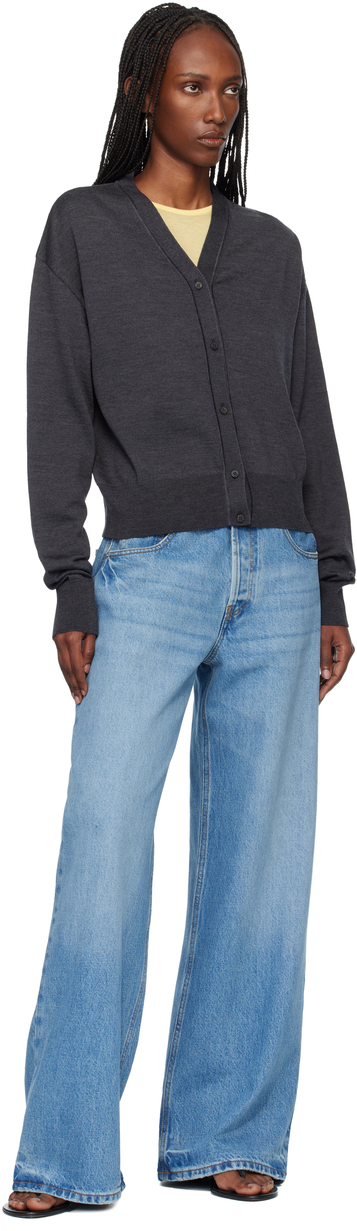 JACQUEMUS Gray 'Le Cardigan Brode' Cardigan