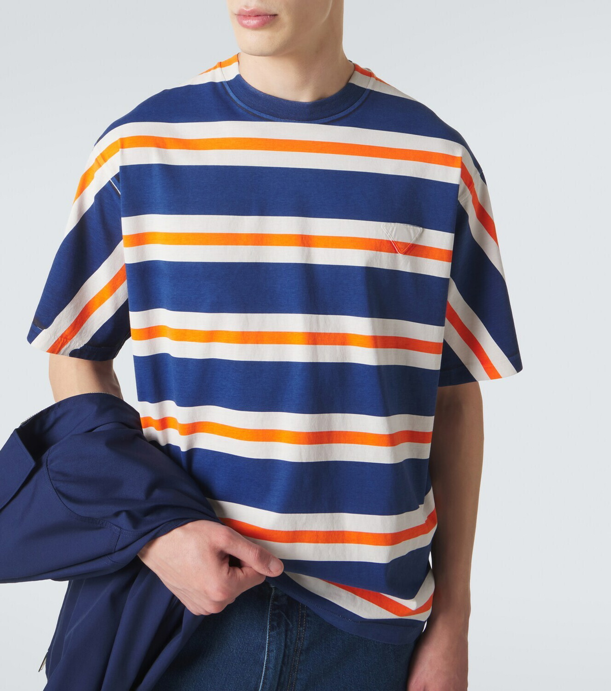 Prada Striped cotton jersey T-shirt