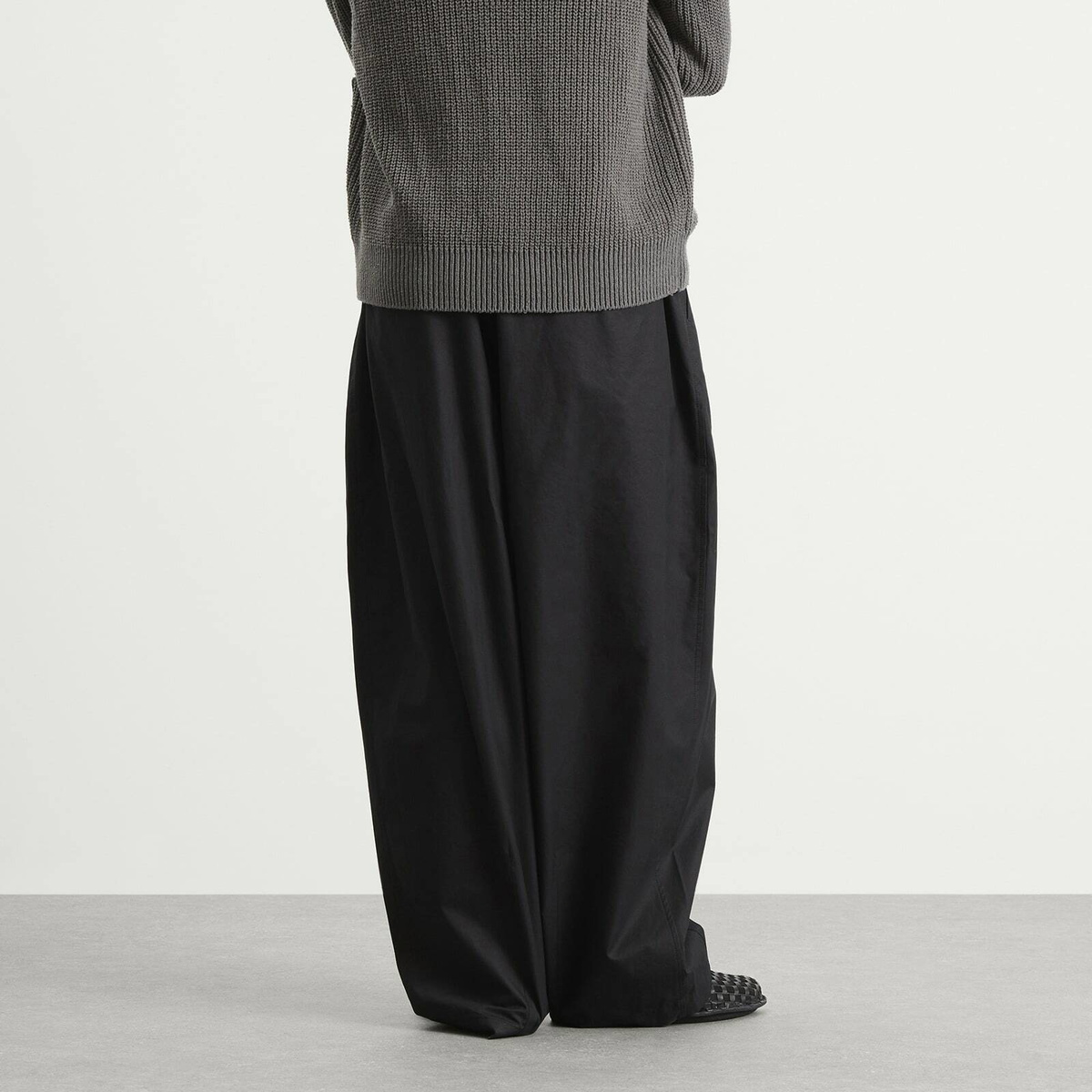 Comme des Garçons Homme Men's Cotton Twill Tailored Trousers in Black