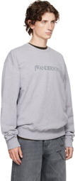 JW Anderson Gray Logo Embroidery Sweatshirt
