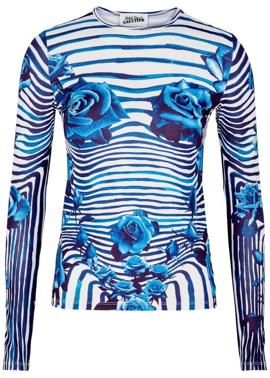 Jean Paul Gaultier Flower Body Morphing Stretch-jersey top Jean Paul Gaultier Flower Body Morphing Stretch-jersey top