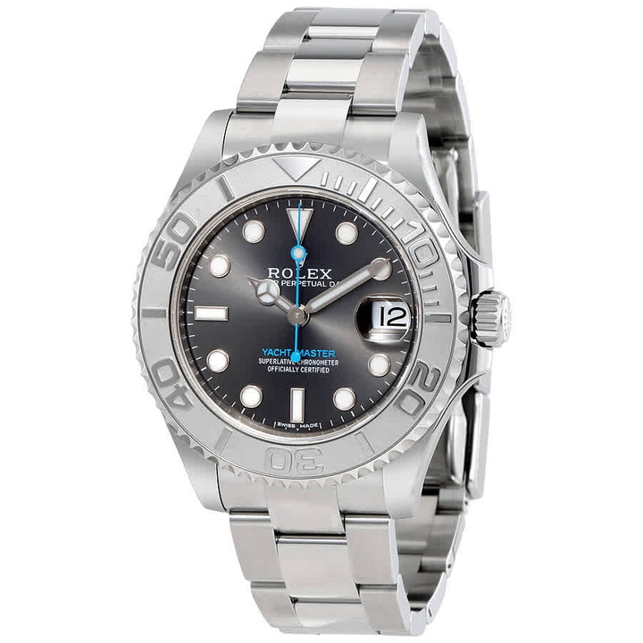 Photo: Rolex Yacht-Master Rhodium Dial Steel and Platinum Oyster 37 mm Watch 268622RSO