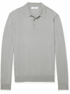 Mr P. - Slim-Fit Merino Wool Polo Shirt - Gray