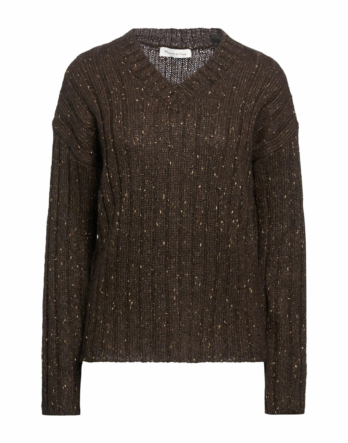 Manila Grace Womens Sweater Dark in Brown