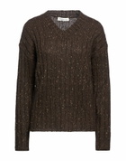 Manila Grace Womens Sweater Dark in Brown