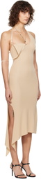 Courrèges Beige Undressed Jersey Maxi Dress