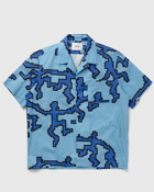 Arte Antwerp Pixel Dancer Bowling Shirt Blue - Mens - Shortsleeves