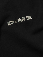 DIME - Logo-Embroidered Cotton-Jersey Sweatshirt - Black