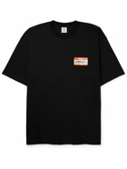 VETEMENTS - Oversized Logo-Print Cotton-Blend Jersey T-Shirt - Black