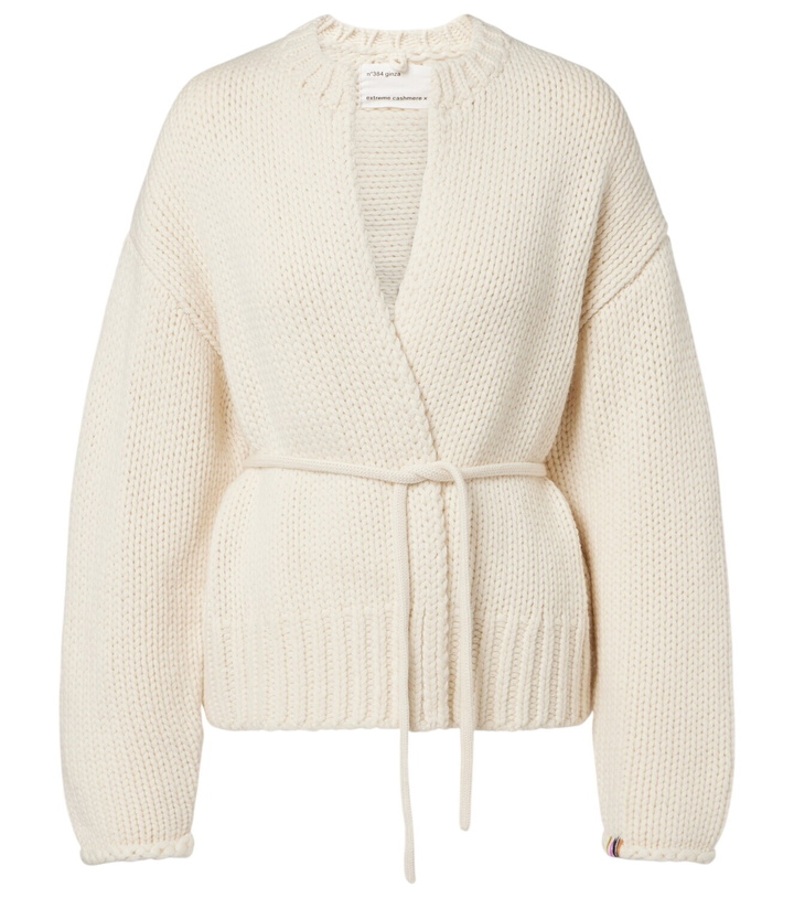 Photo: Extreme Cashmere N°384 Ginza cashmere wrap cardigan