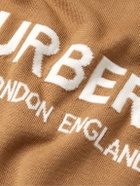 Burberry - Logo-Intarsia Wool-Blend Sweater - Brown