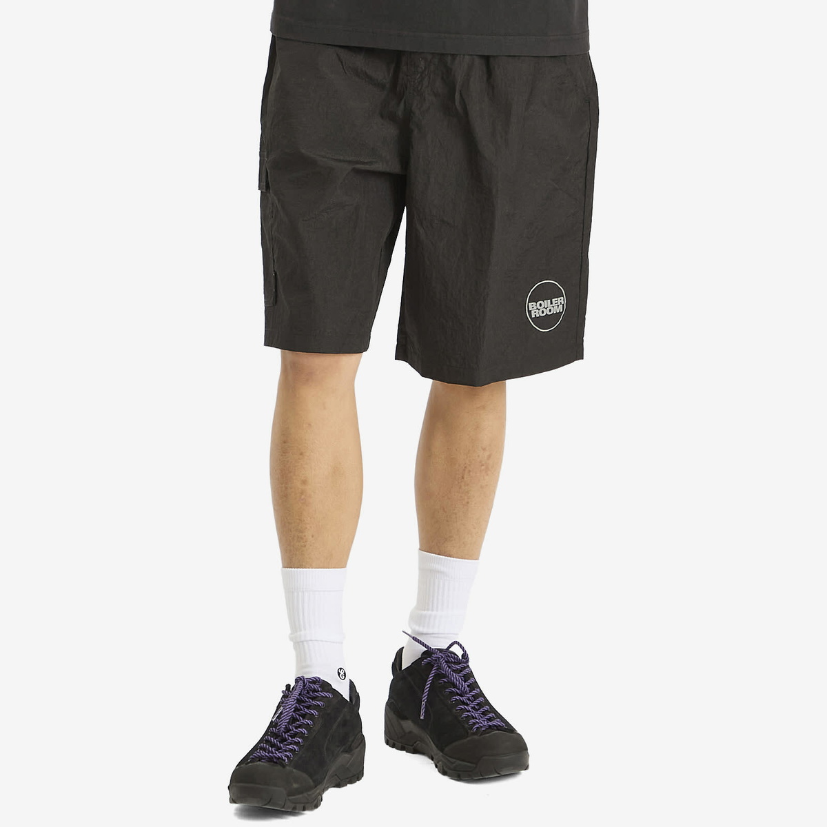 Boiler Room Men's Logo Board Shorts in Black