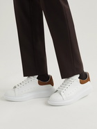 Alexander McQueen - Exaggerated-Sole Suede-Trimmed Leather Sneakers - White