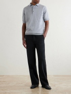 John Smedley - Adrian Slim-Fit Sea Island Cotton Polo Shirt - Gray