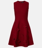 Oscar de la Renta Floral knitted minidress