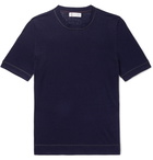 Brunello Cucinelli - Linen and Cotton-Blend T-Shirt - Navy