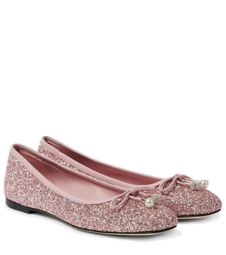 Photo: Jimmy Choo Elme glitter ballet flats