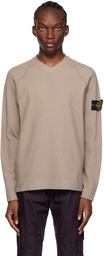 Stone Island Taupe Raglan Sweater