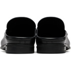 Ferragamo Black Gancini Ornament Mule Loafers