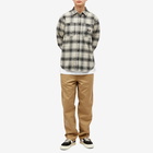 Dickies Men's Evansville Flannel Overshirt in Whitecap Grey