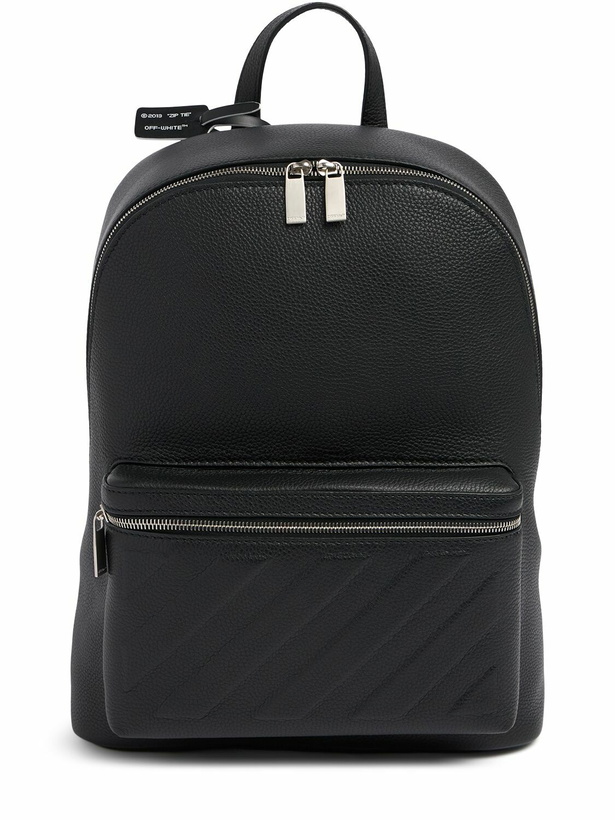 Photo: OFF-WHITE Diagonal Leather Backpack