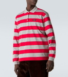 Miu Miu Striped cotton jersey polo shirt