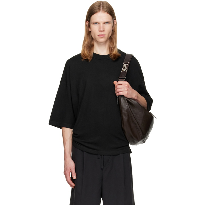 Photo: Fear of God ESSENTIALS Black Soft Knit T-shirt