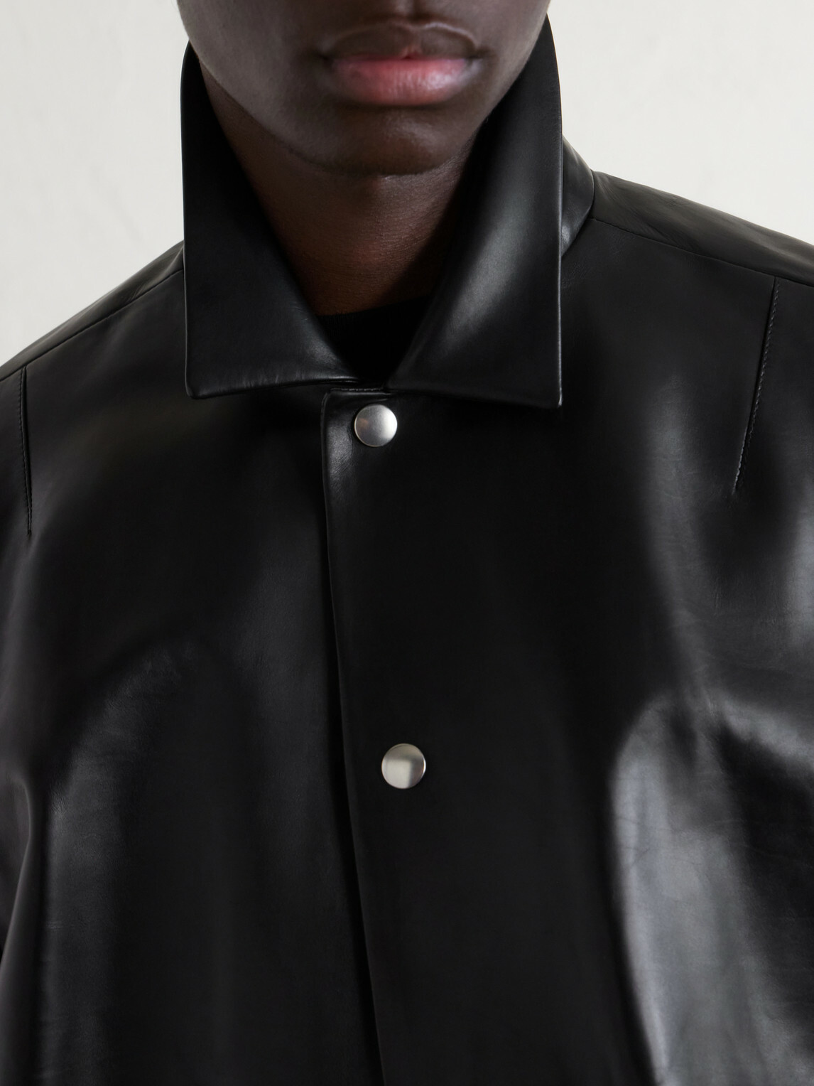 Jil Sander - Leather Jacket - Black