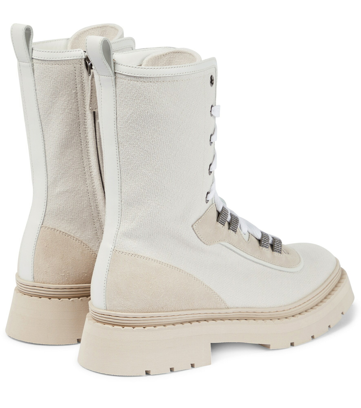 Brunello Cucinelli - Canvas combat boots