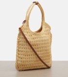Miu Miu Ivy crochet raffia shoulder bag