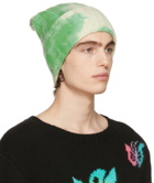 The Elder Statesman Green Hot Short Bunny Echo Beanie