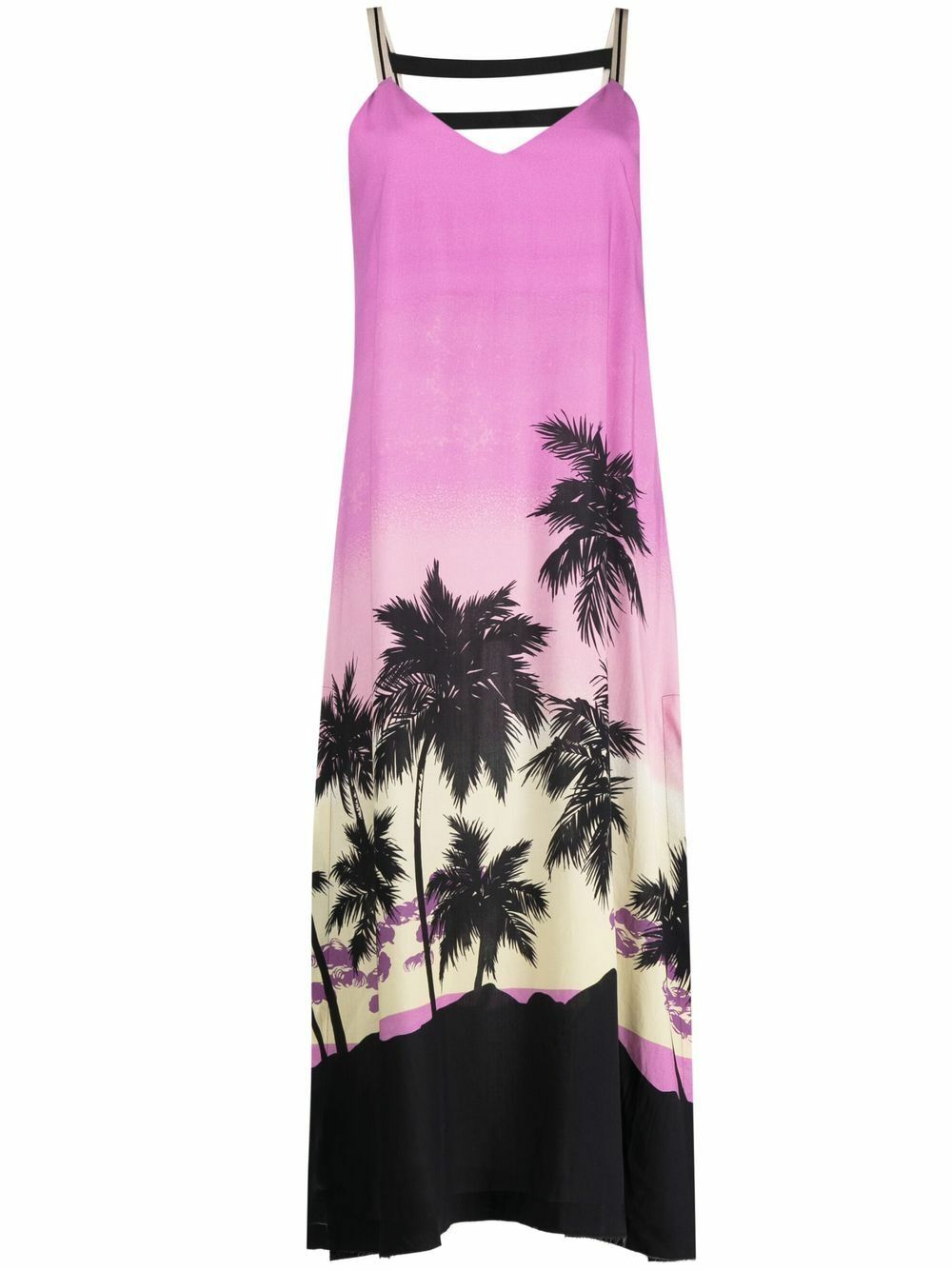 PALM ANGELS - Sunset Print Midi Dress Palm Angels