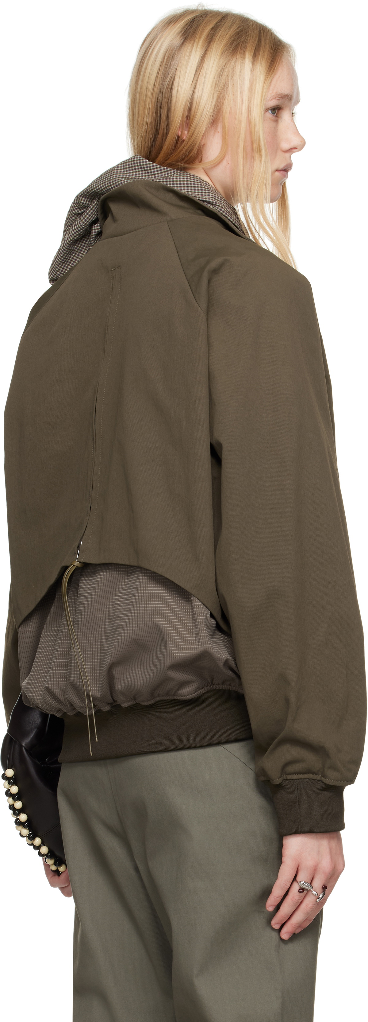 POST ARCHIVE FACTION (PAF) Khaki 8.0 Center Bomber Jacket Post
