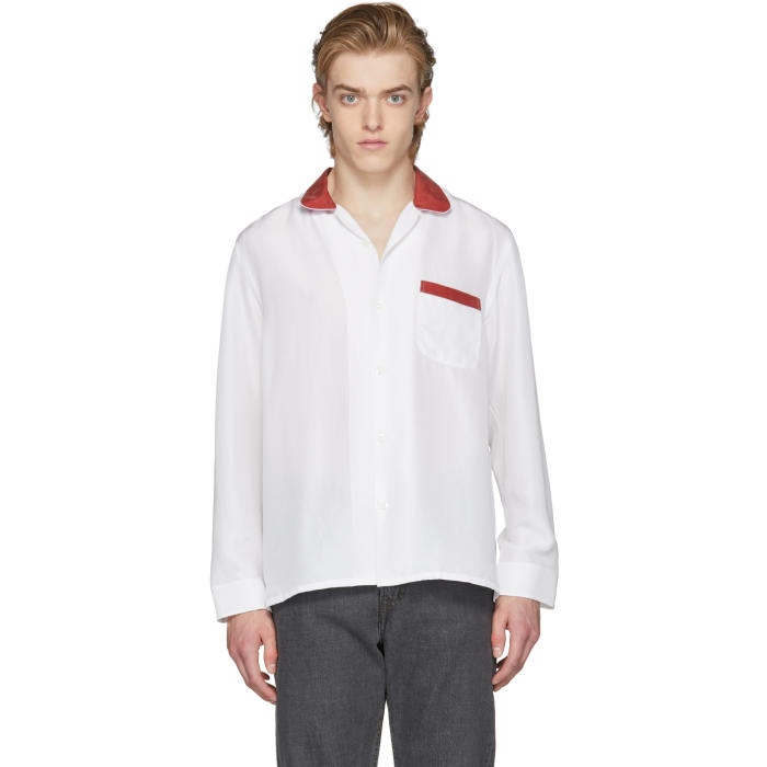 Photo: Cobra S.C. White and Red Washed Silk Cabriolet Shirt