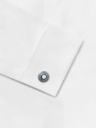 Montblanc - Silver-Tone and Enamel Cufflinks
