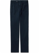 Sid Mashburn - Straight-Leg Garment-Dyed Cotton-Twill Trousers - Blue