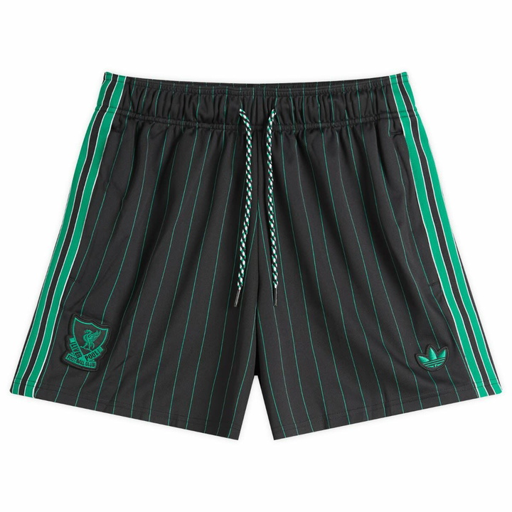 Photo: Adidas Liverpool FC Icon Shorts in Black/Sea Green