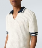 Orlebar Brown Swift crochet striped cotton polo shirt