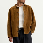 Studio Nicholson Men's Bowe Suede Overshirt in Mustard