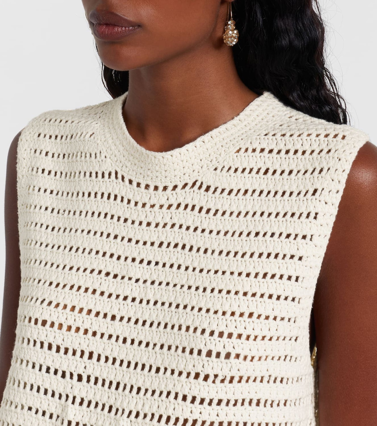 Leset Lucy crochet cotton minidress