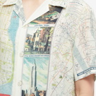 Bode Men's New York City Map Vacation Shirt in Multi