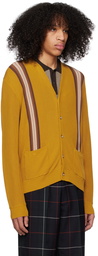 BEAMS PLUS Yellow Striped Cardigan