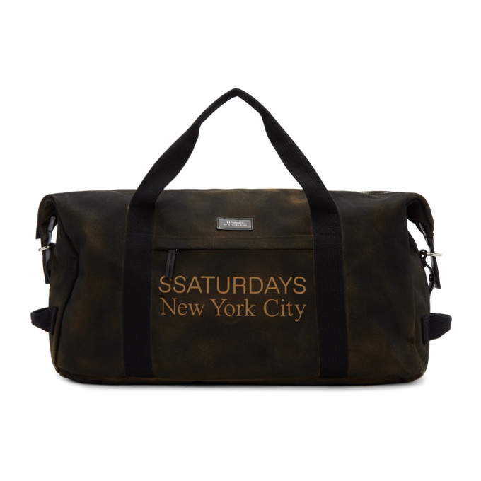 Photo: Saturdays NYC SSENSE Exclusive Brown Norfolk Hold-All Duffle Bag