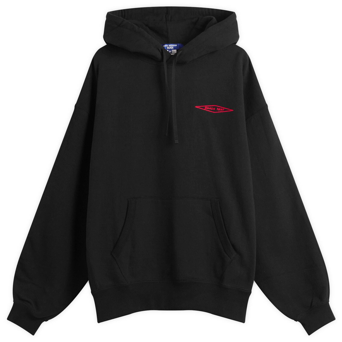 Junya Watanabe MAN Men's Wool Pinstripe Hoodie in Navy/Grey Stripe