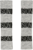 (di)vision Gray Striped Arm Warmers