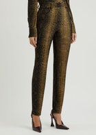 Norma Kamali Python-print Stretch-jersey Trousers Multicoloured