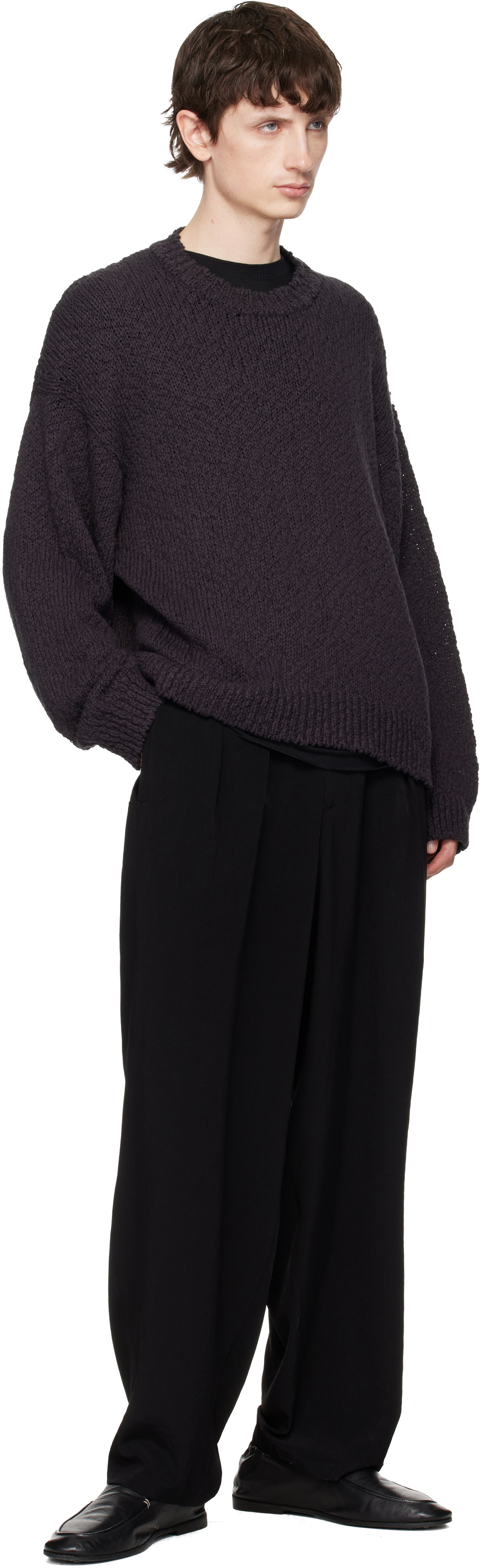 HOMME PLISSÉ ISSEY MIYAKE Brown Risotto Knit Sweater