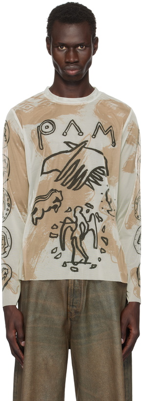Photo: Perks and Mini Beige Susumu Mukai Edition Markings T-shirt