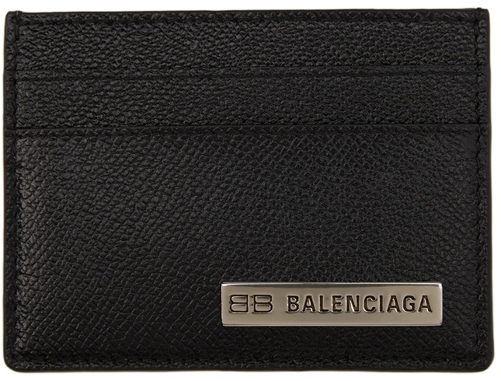 Photo: Balenciaga Black Plate Card Holder